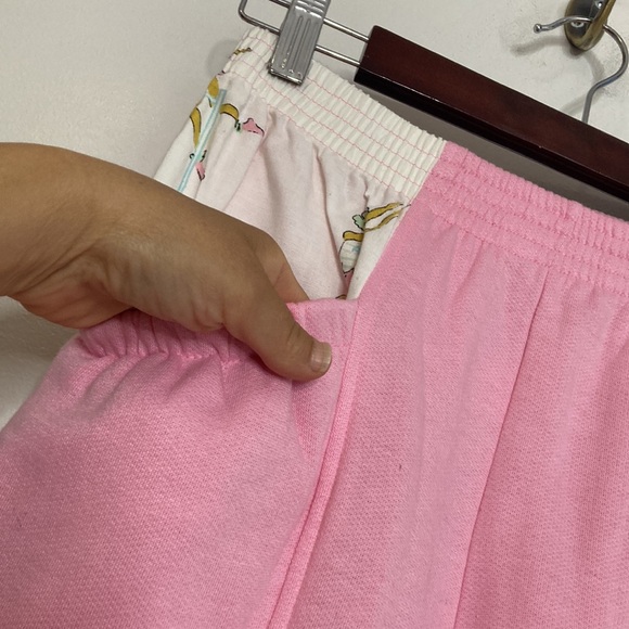 Vintage Joggers Womens Small Pink Fleece Warm Up Pants 80s Jazzercise - Picture 5 of 12